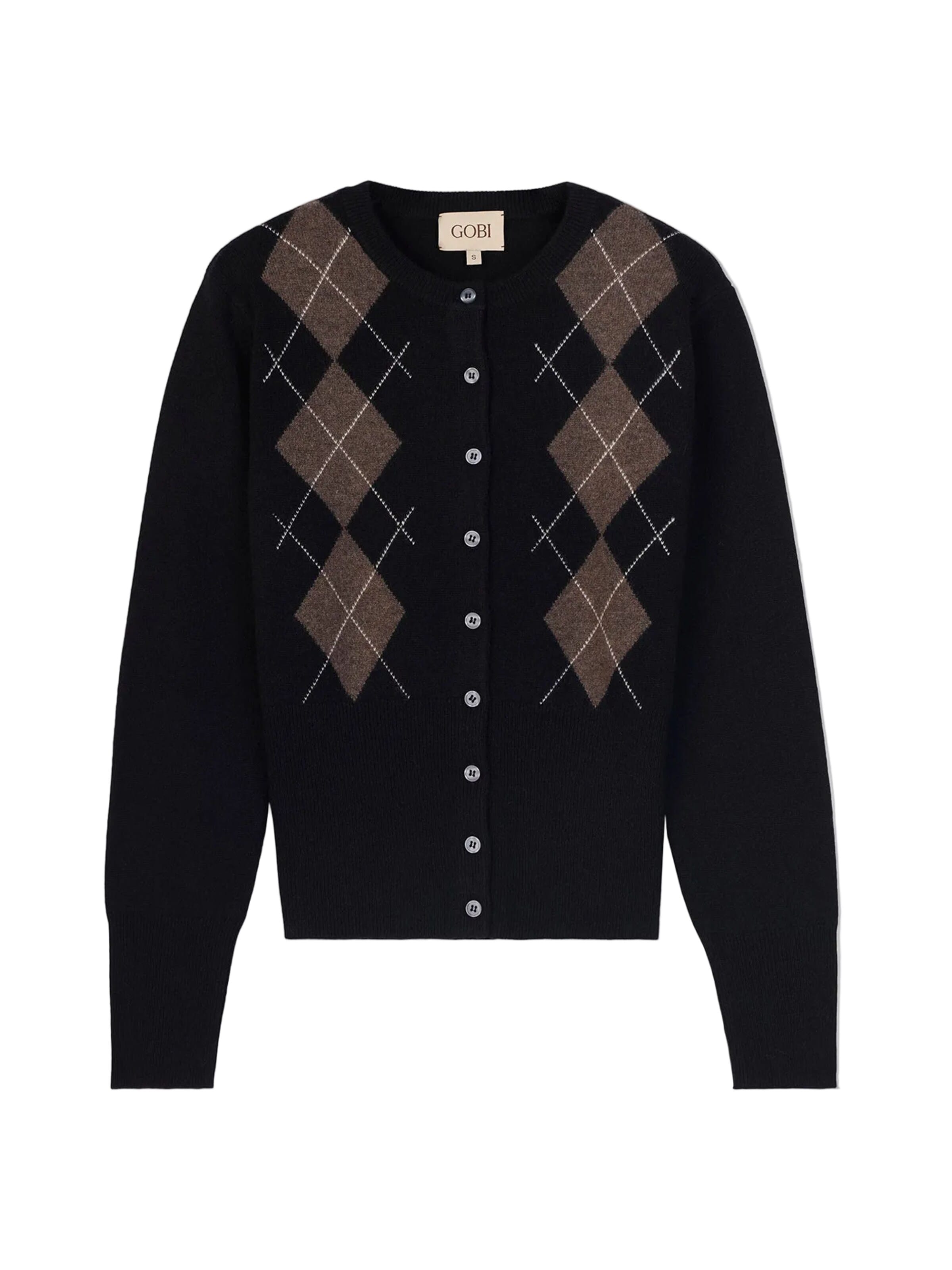 GOBI Cashmere Strickjacke‌‌‌‌‌‌‌ in Schwarz: Vorderseite
