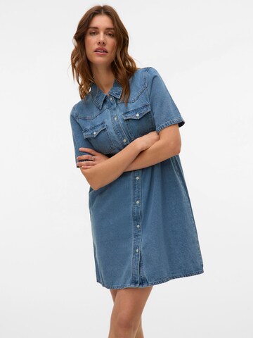 VERO MODA Shirt dress 'AUSTIN' in Blue