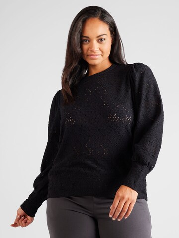 Object Curve Blouse 'FEODORA' in Black: front