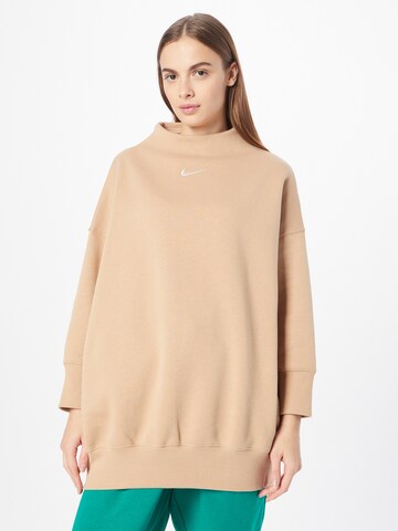 Nike Sportswear Sweatshirt in Beige: predná strana