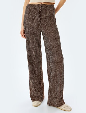 Koton Wide Leg Hose in Braun: Vorderseite