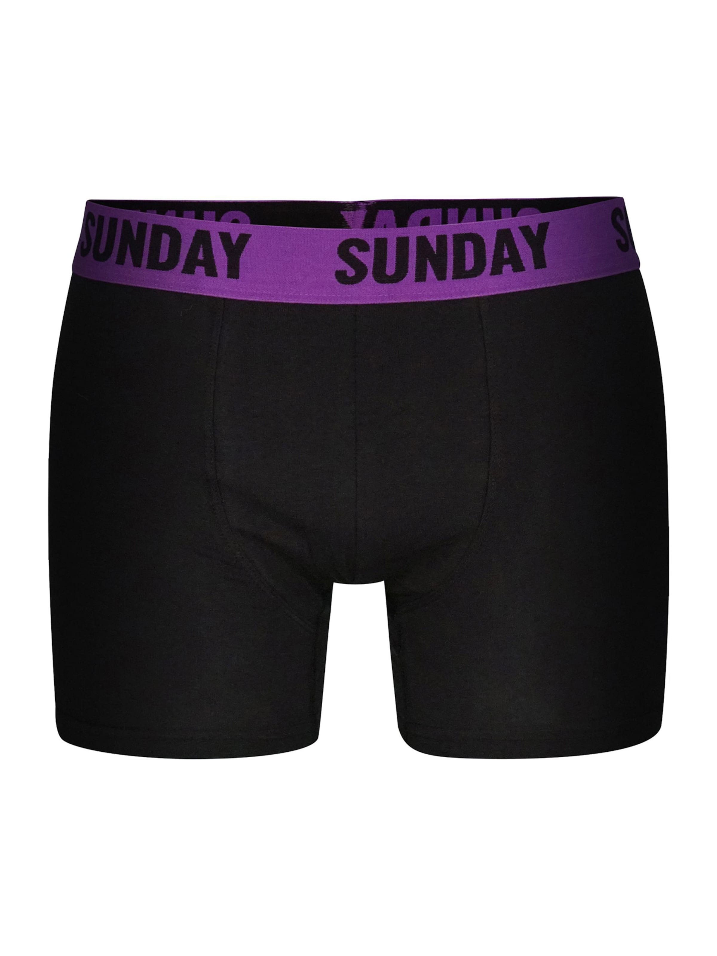 Boxer 'Monday Sunday' di Happy Shorts in nero