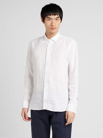 BOGNER Regular fit Button Up Shirt 'Timi' in White: front