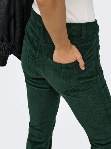 ONLY Flared Trousers 'GLOBAL' in Green