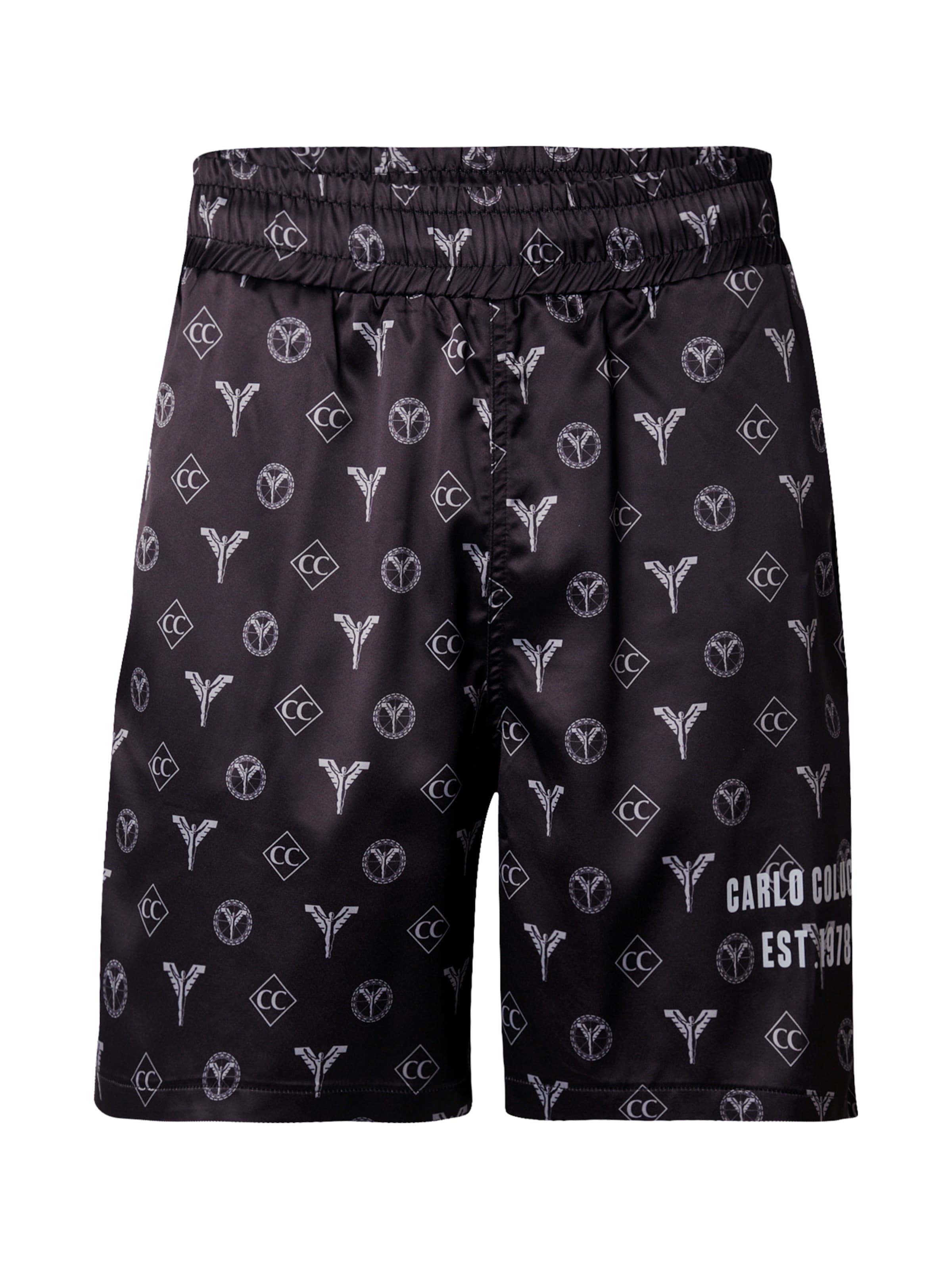 Regular Pantalon 'Dobermann' Carlo Colucci en noir : devant