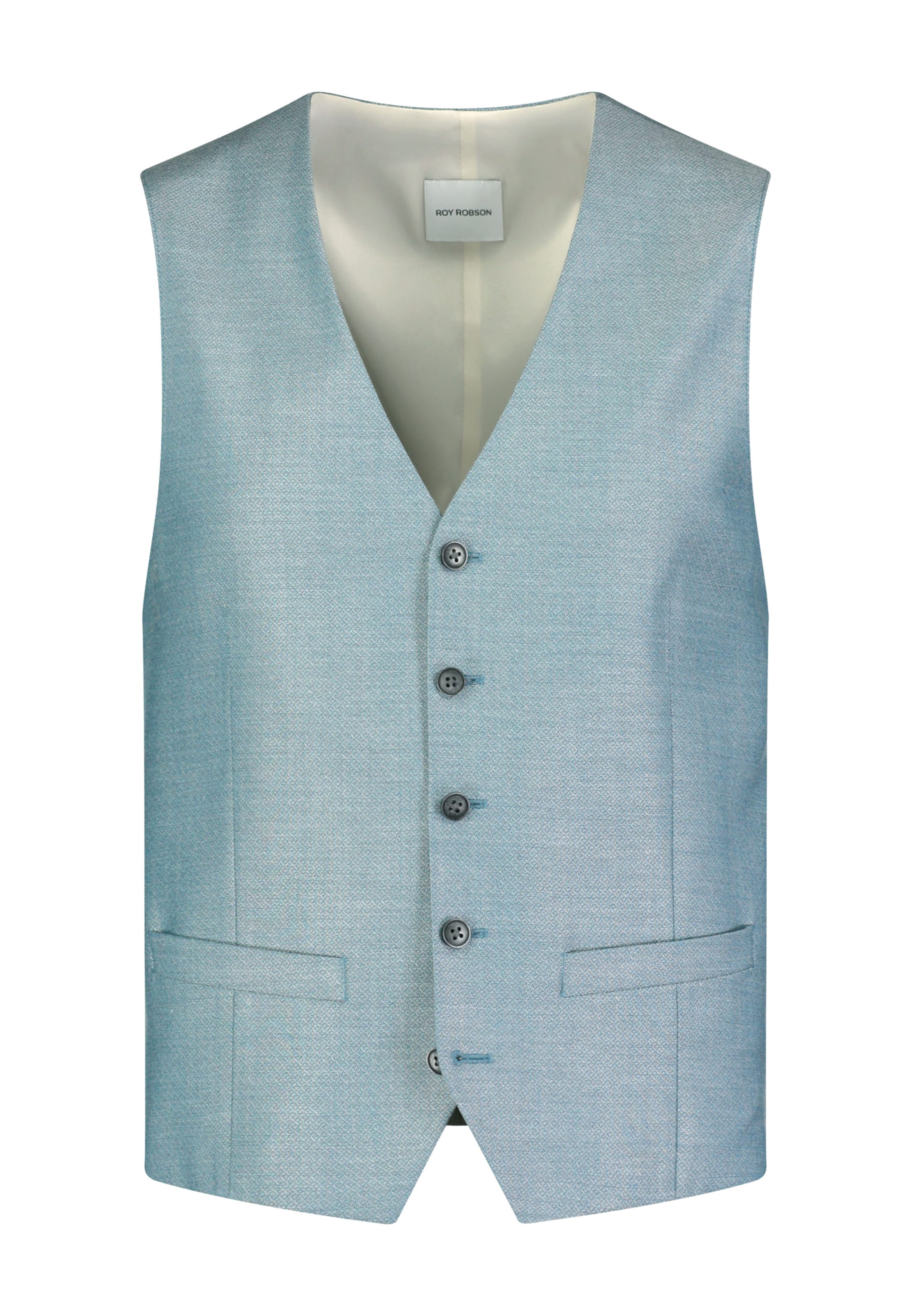 ROY ROBSON Herren Anzugweste Slim - Schurwoll-Mix