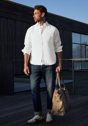 Street One MEN Comfort fit Button Up Shirt in White