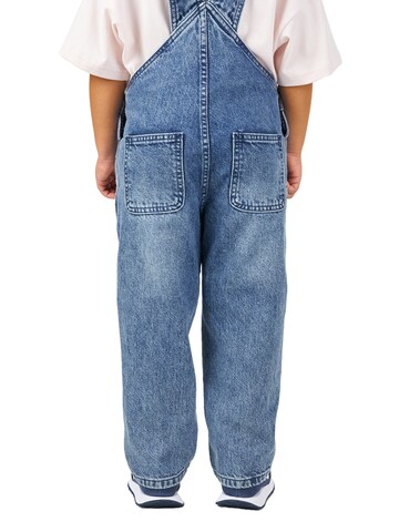 FAMILY 1ST FAMILY 4EVER Regular Dungarees 'Hard Working' in Blue