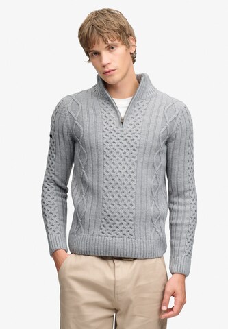 Superdry & Co Trui 'JACOB' in Grijs: voorkant