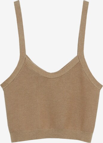 MANGO Knitted Top 'Milan' in Beige: front