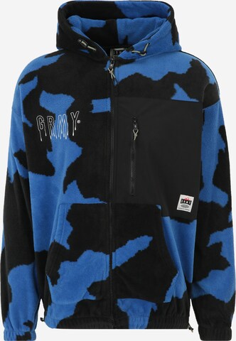 Grimey Athletic Fleece Jacket in Blue: front