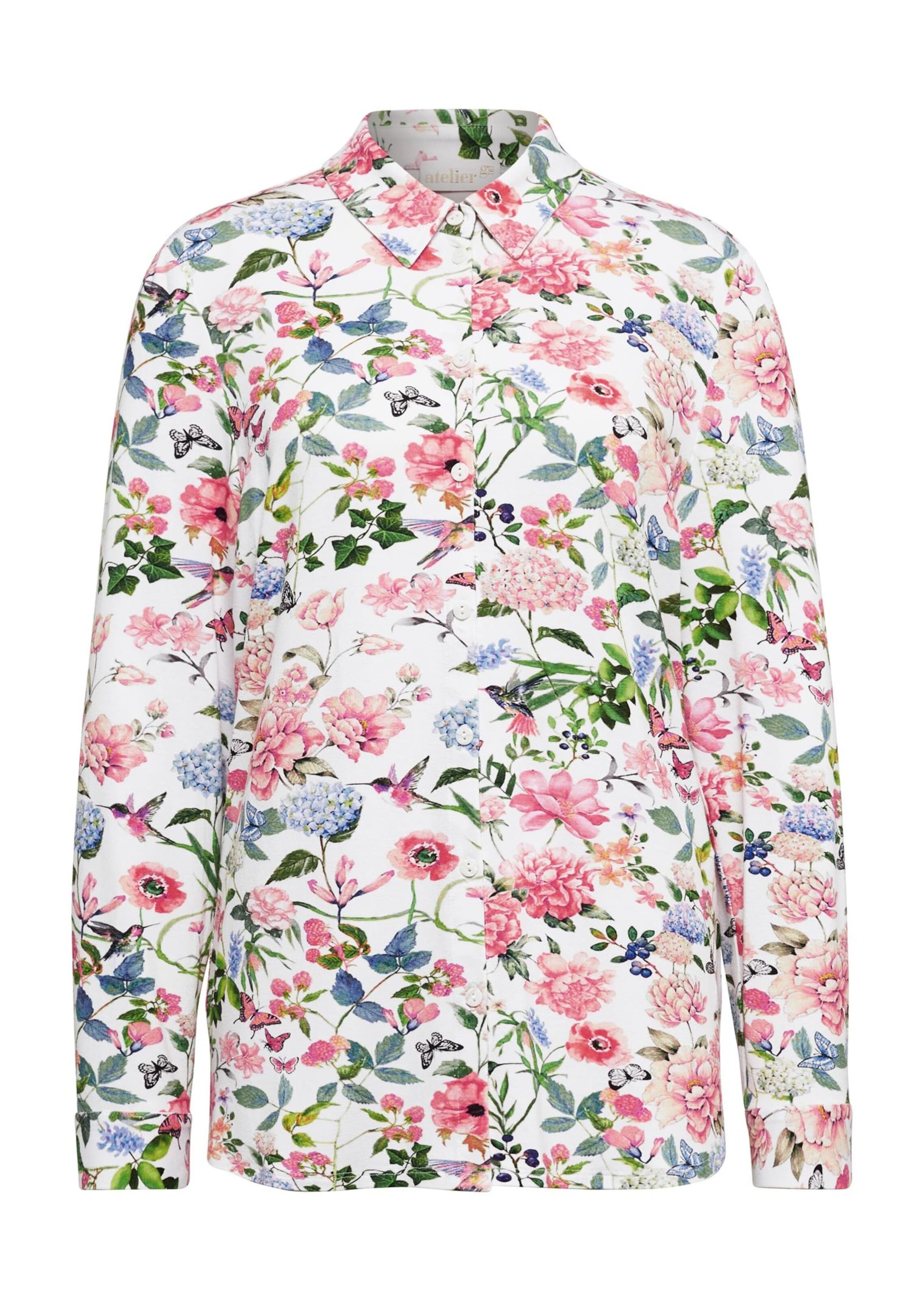 Goldner Bluse in Weiß: Vorderseite