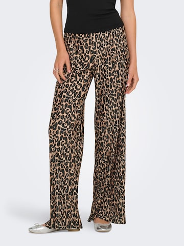 Wide Leg Pantalon 'ONLBISA' ONLY en noir : devant