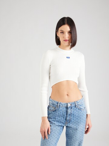 Pull-over 'Succorie_B' HUGO en blanc : devant