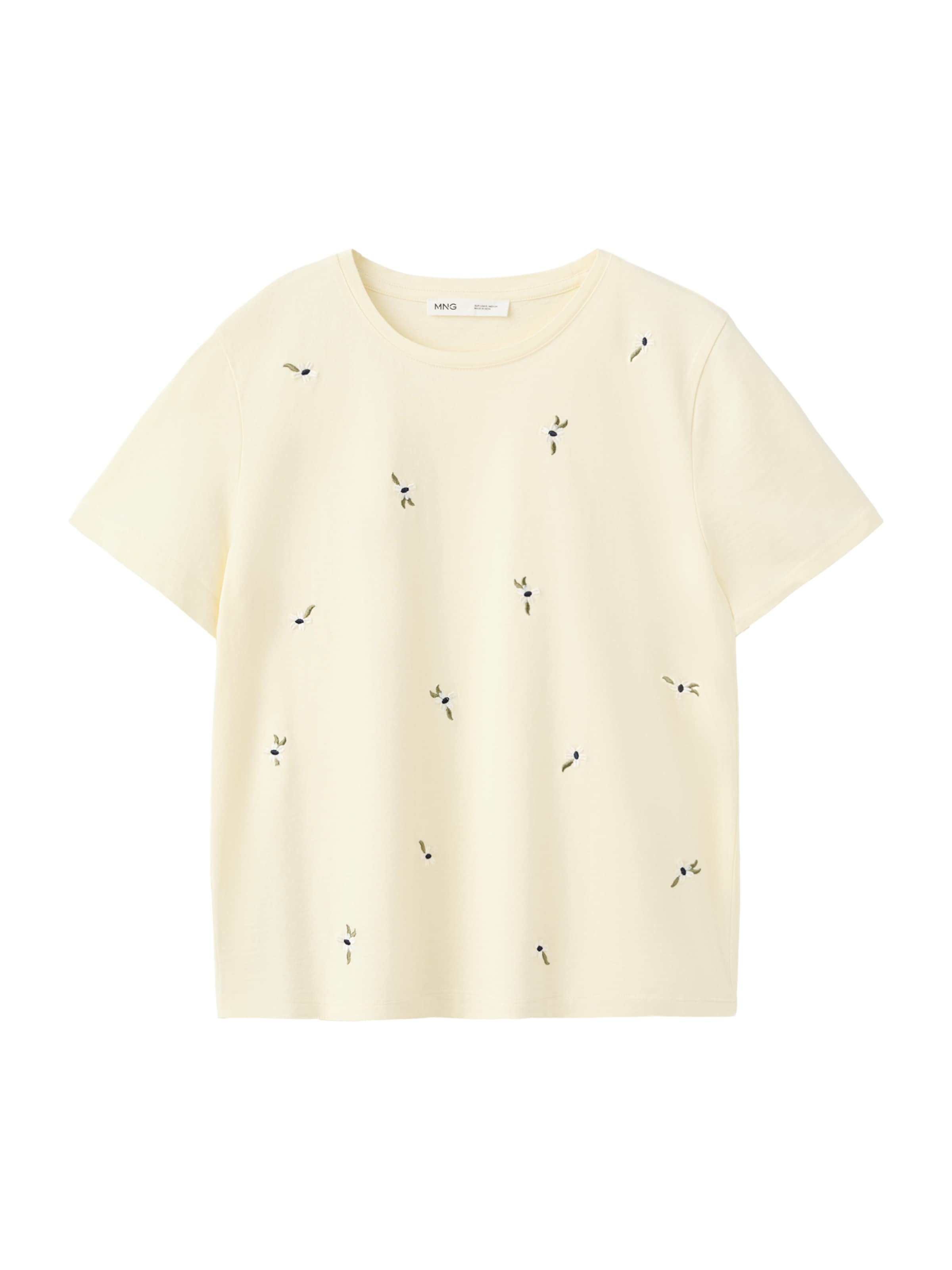MANGO Shirt 'FLOWI' in Yellow: front