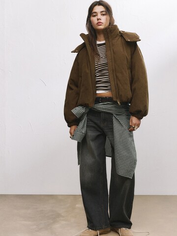 Pull&Bear Winter jacket 'PACIFIC' in Brown