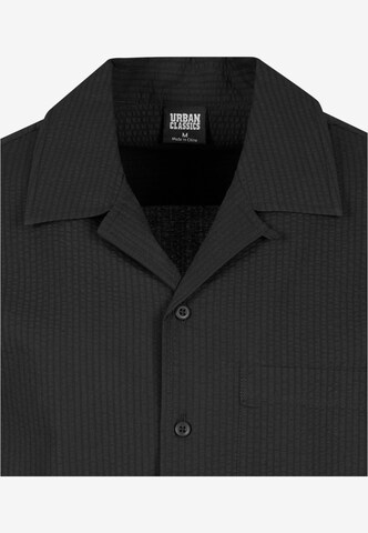 Urban Classics Comfort fit Button Up Shirt in Black