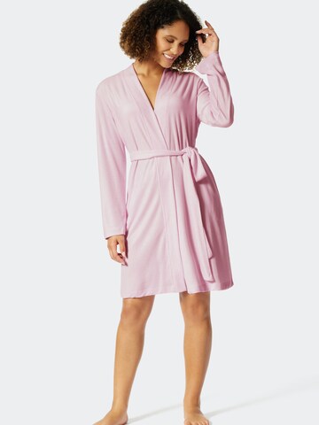 SCHIESSER Long Bathrobe 'Sleep & Lounge' in Pink: front