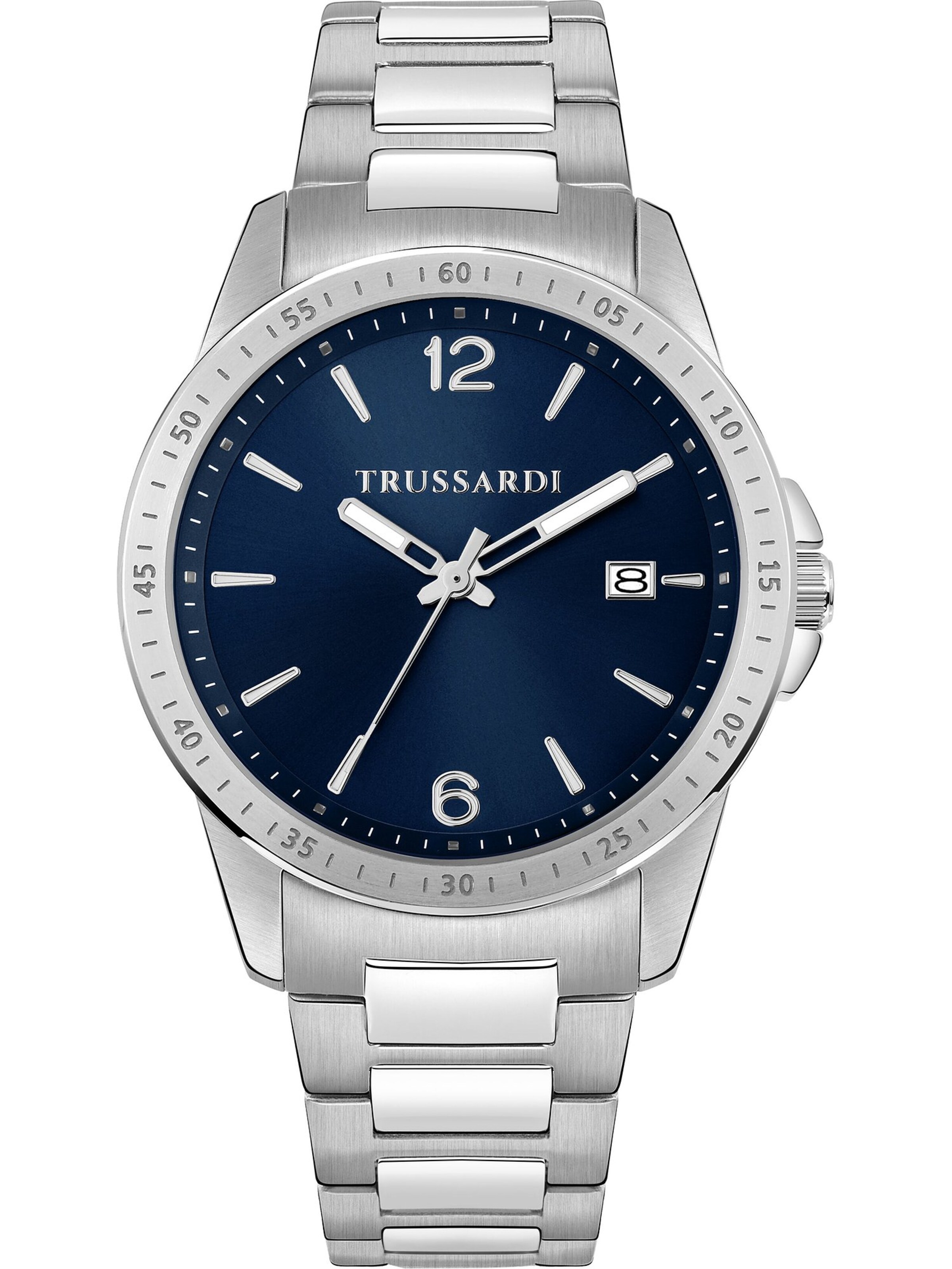 Trussardi Analog Watch in Silver: front