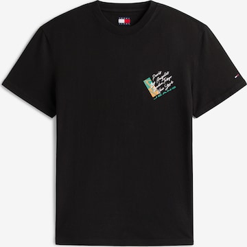 Tricou de la Tommy Jeans pe negru: față