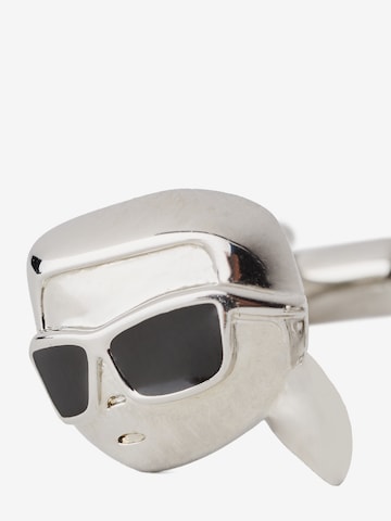 Karl Lagerfeld - Botões de punho 'Ikonik' em prata