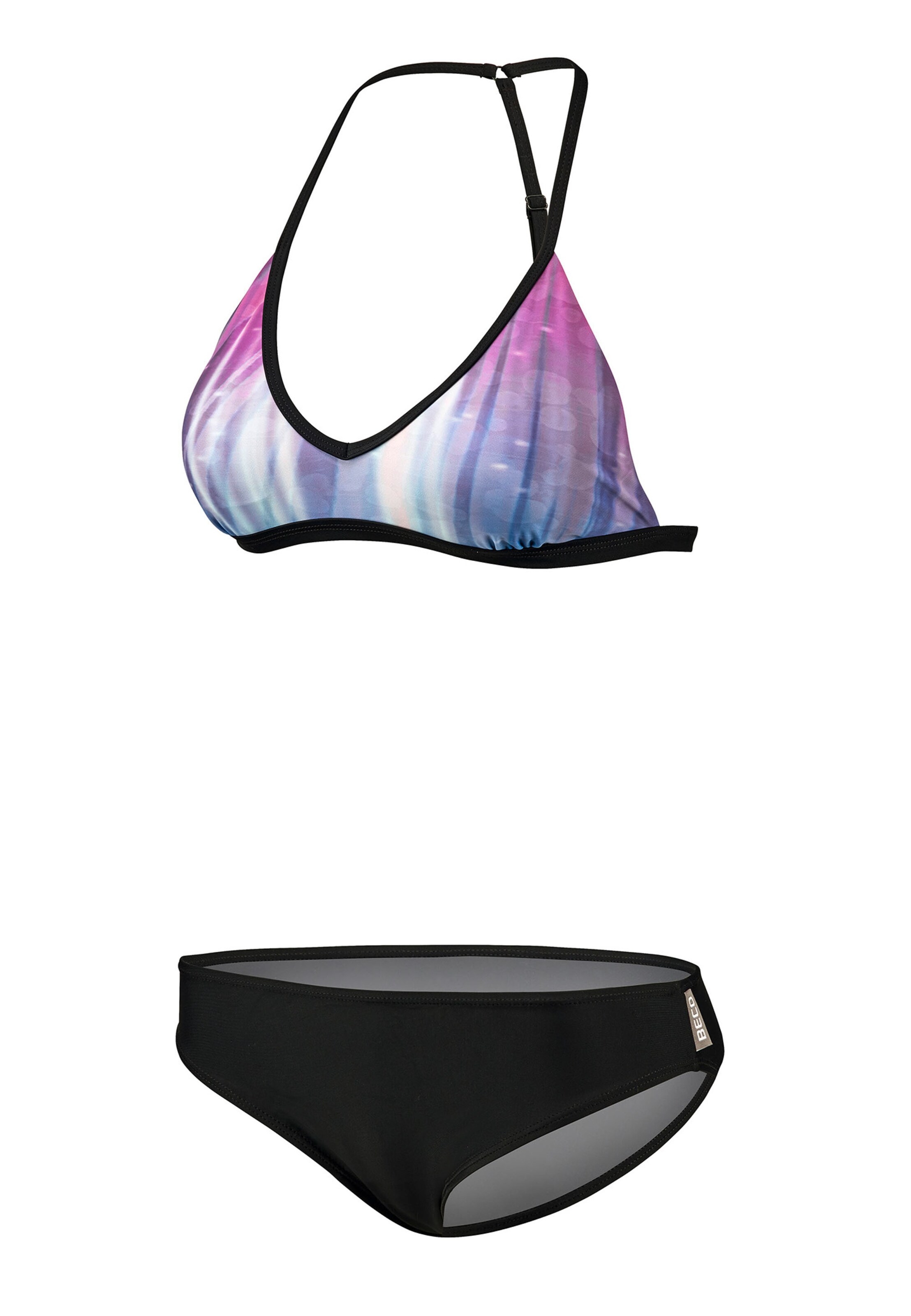 BECO the world of aquasports Bustier Bikini 'BEactive' in Schwarz: Vorderseite