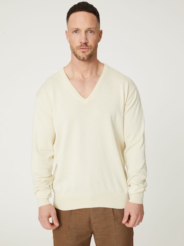DAN FOX APPAREL Sweater 'Deniz' in White