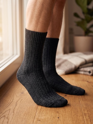sockenkauf24 Skarpety 'Norweger Wollsocken' w kolorze czarny