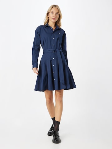 Polo Ralph Lauren Shirt Dress in Blue: front