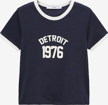 MANGO T-Shirt 'DETROIT' in Blau: predná strana