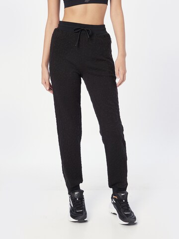 GUESS Tapered Workout Pants 'CARINE' in Black: front