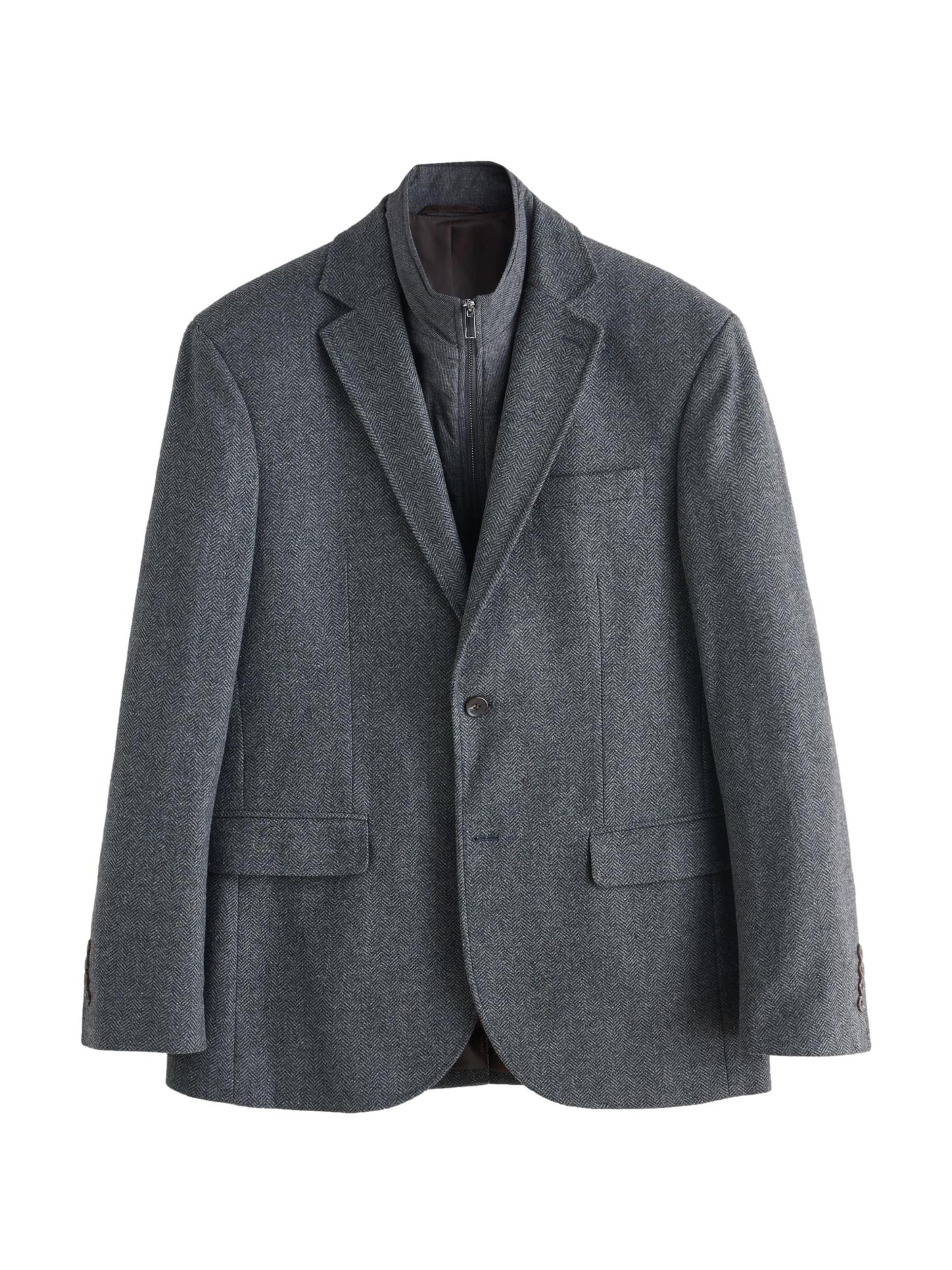 Coupe regular Veste de costume Next en gris : devant