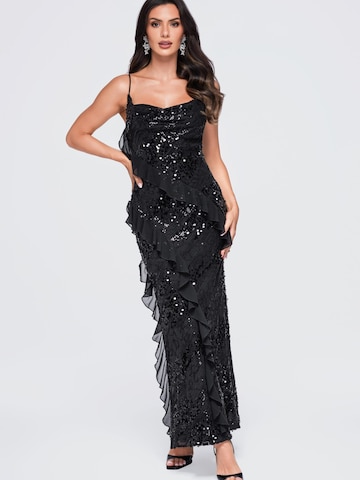 Ombre Abendkleid in Schwarz