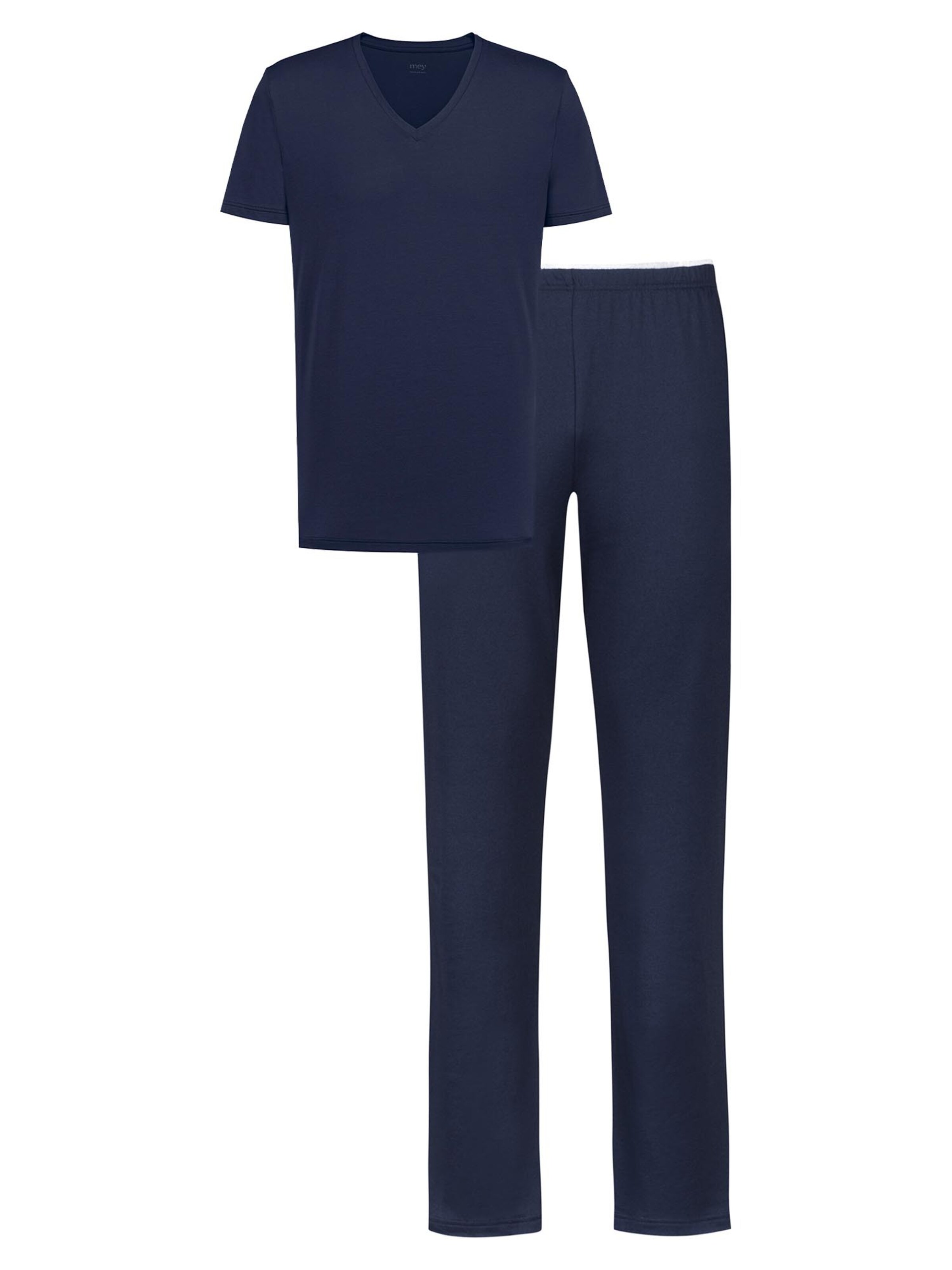 Mey Short Pajamas 'Dry Cotton' in Blue: front