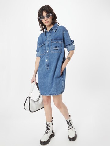 Calvin Klein Jeans Shirt dress in Blue