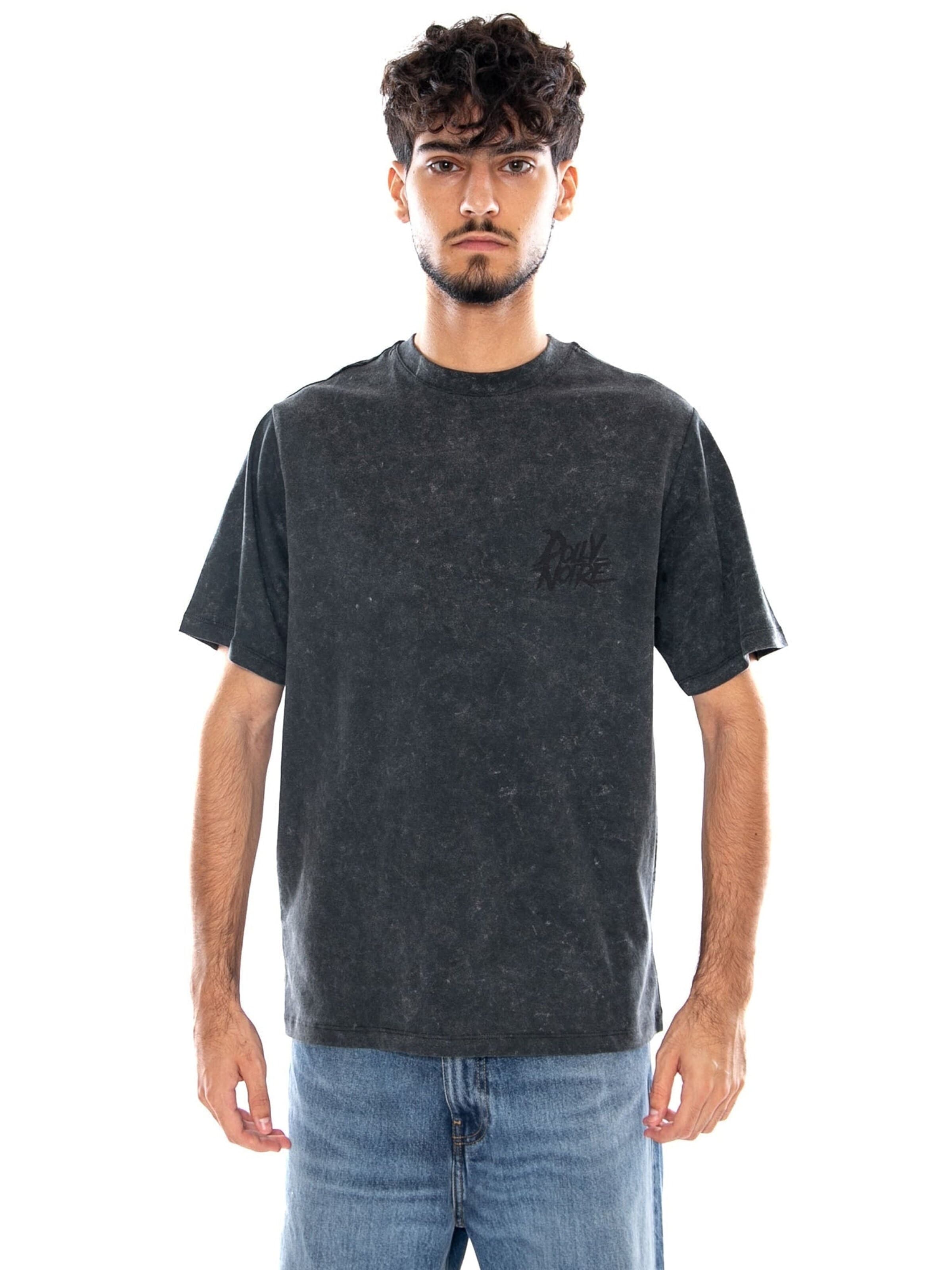 T-Shirt 'Heaven Falls Tee Acid Black Men' DOLLY NOIRE en noir : devant