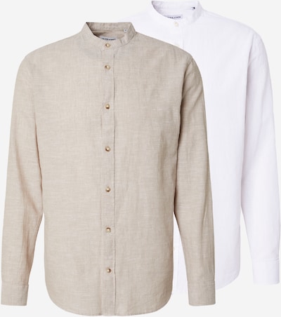 JACK & JONES Košulja 'JJESUMMER' u siva melange / bijela, Pregled proizvoda