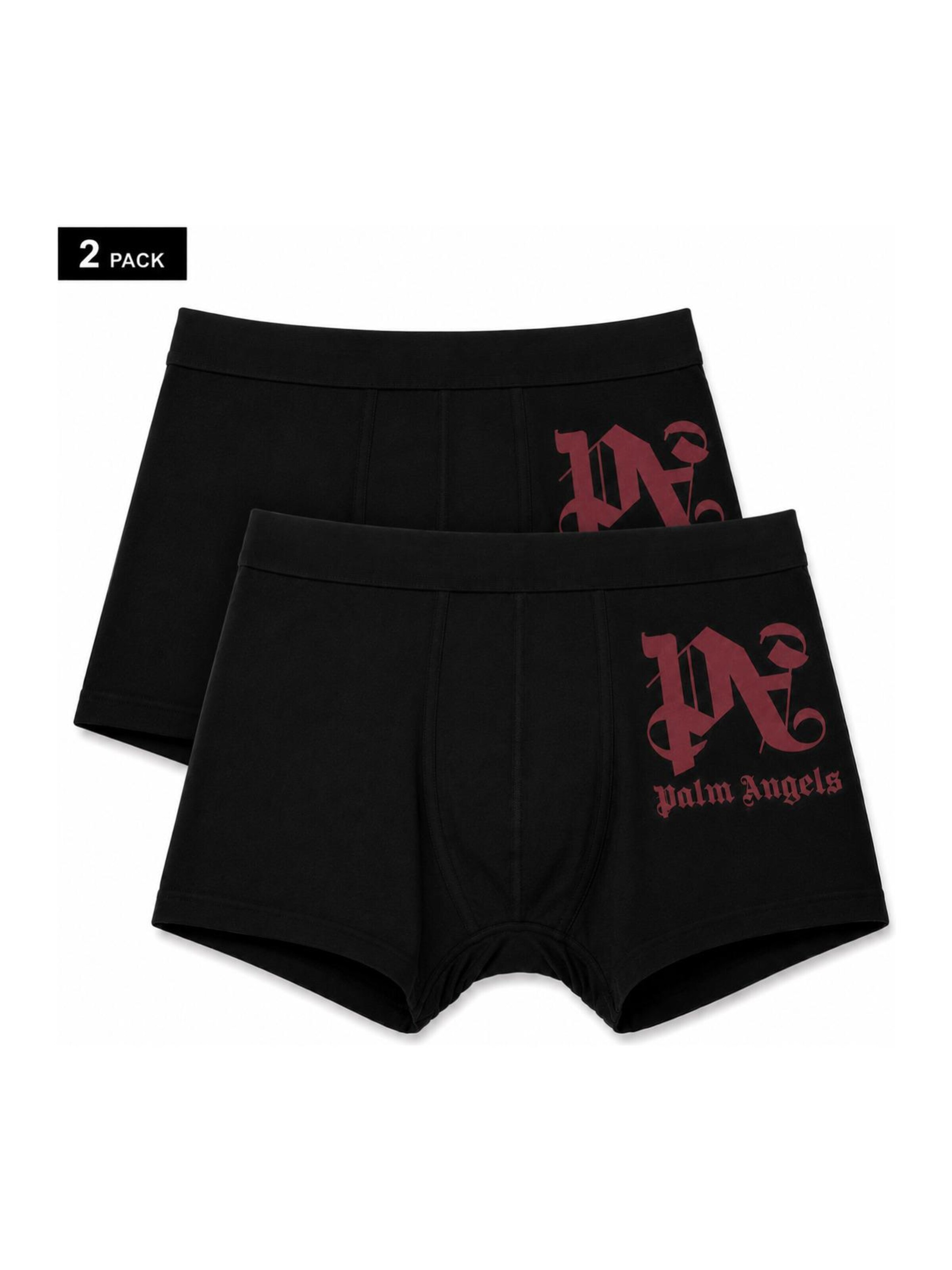 Boxer di Palm Angels in nero: frontale