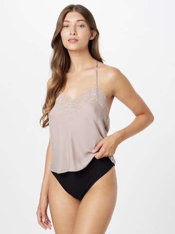 Hunkemöller - Camiseta térmica 'Air Spun' en beige: frente