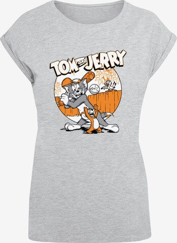 ABSOLUTE CULT Shirt 'Tom And Jerry - Baseball' in Grey: front