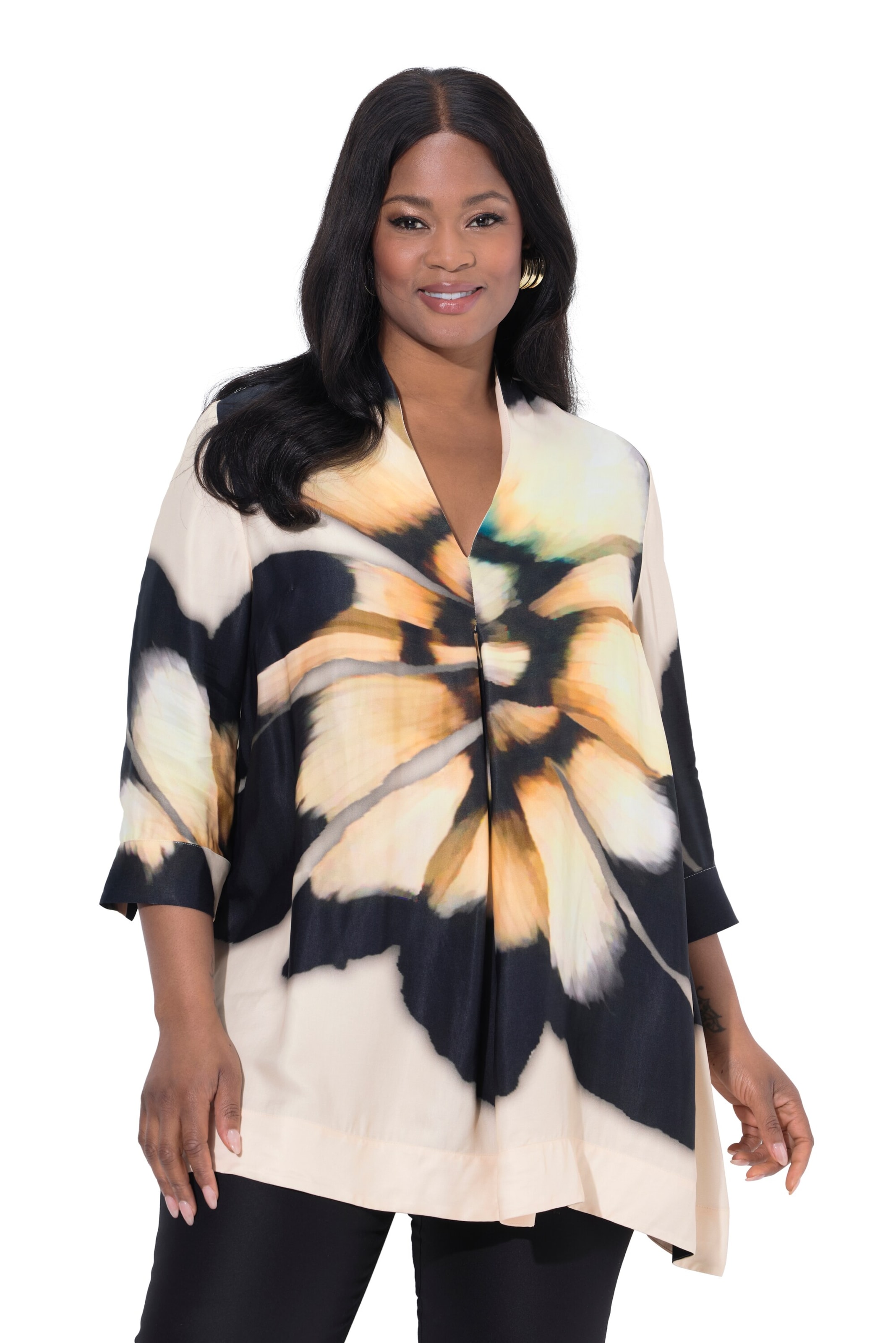 Ulla Popken Tunika in Mischfarben: Vorderseite