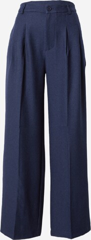 Noisy may Wide leg Pleat-Front Pants 'LAYTON' in Blue: front