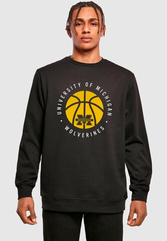 Merchcode Sweatshirt 'Michigan University - Wolverines Basketball' in Schwarz: Vorderseite