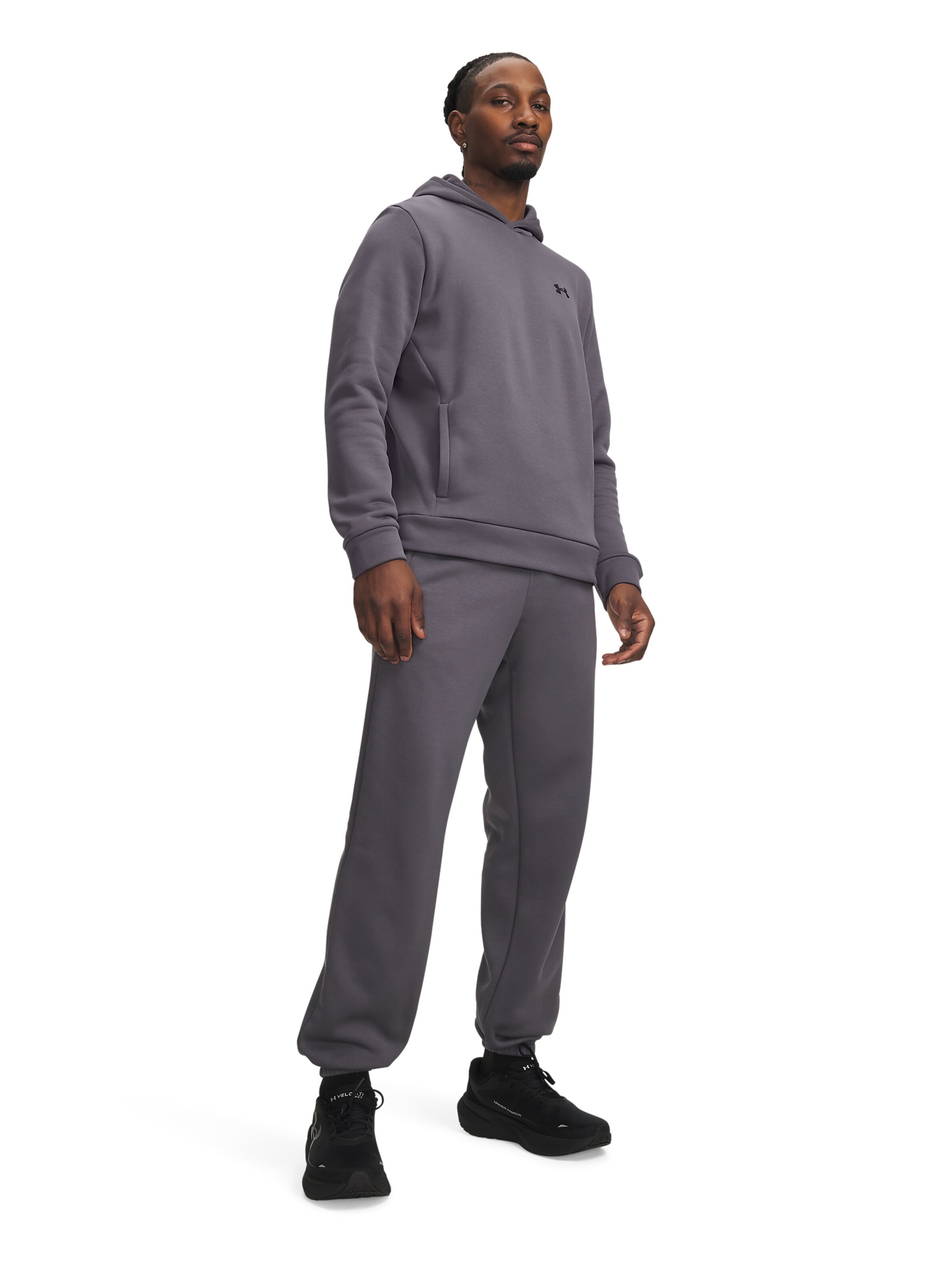UNDER ARMOUR Tapered Sports trousers in Grey