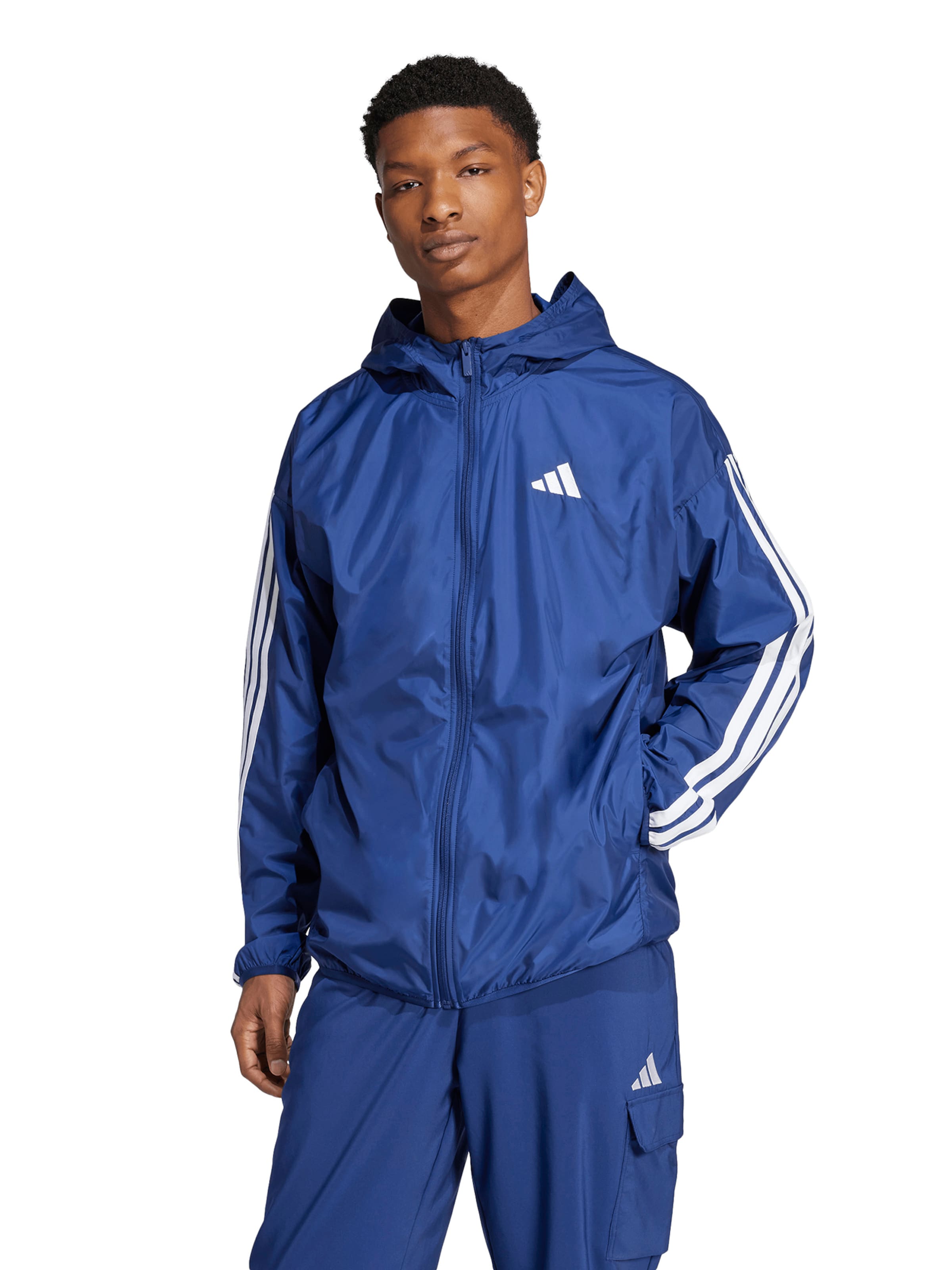 ADIDAS SPORTSWEAR Αθλητικό μπουφάν 'Essentials' σε μπλε: μπροστά