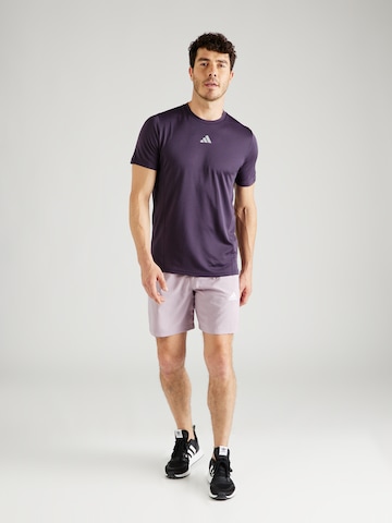 ADIDAS PERFORMANCE Functioneel shirt 'D4T Hiit Workout Heat.Rdy' in Lila