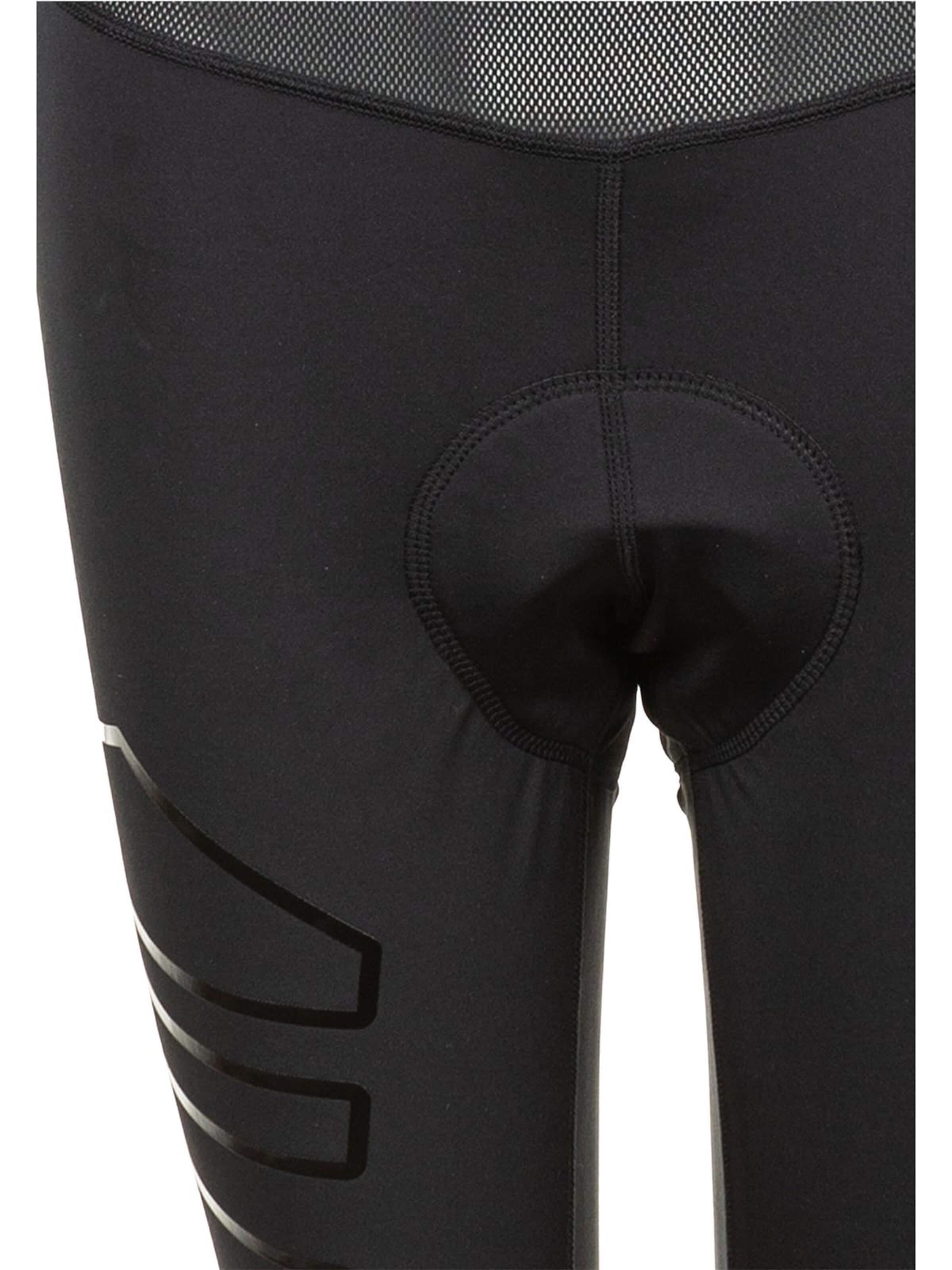 ENDURANCE Skinny Leggings 'Jayne W AY Long Windblock Cycling Tights W/Bib XQL' in Black