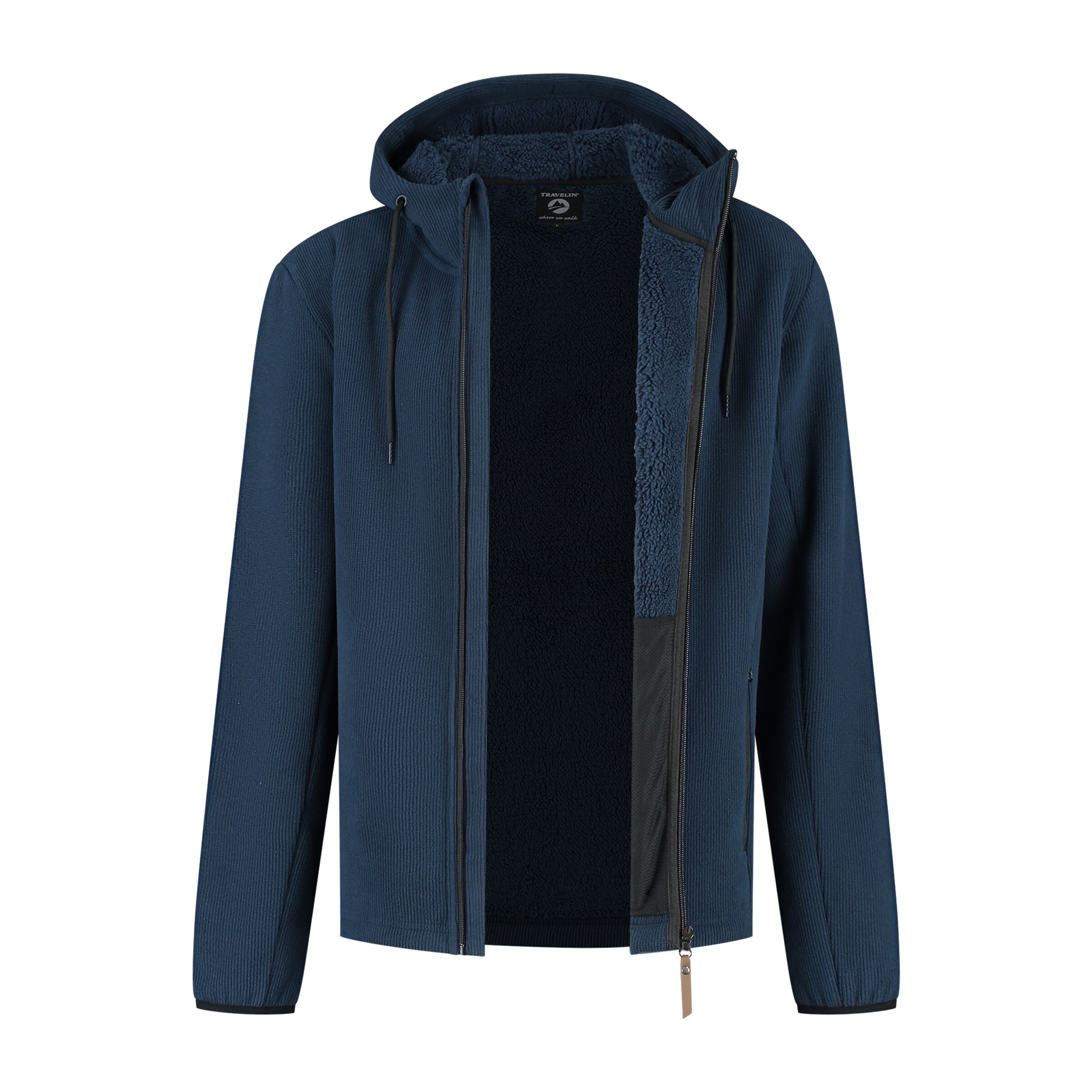 Travelin Gebreid vest 'Karlson' in Blauw