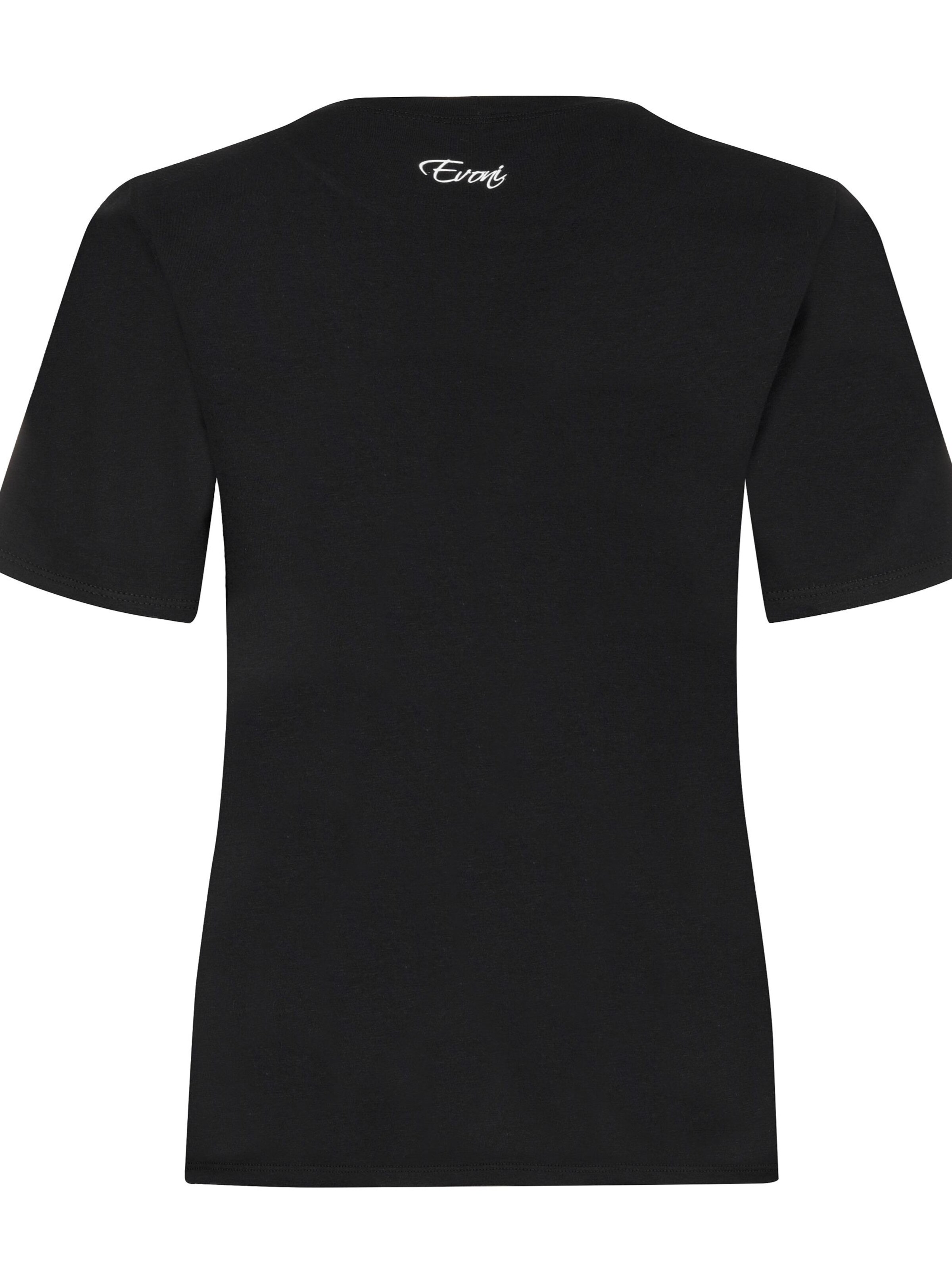 Evoni Shirt 'aus weichem Baumwollstoff'‌ in Schwarz