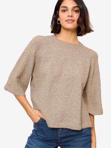 Pull-over Friends Like These en beige : devant